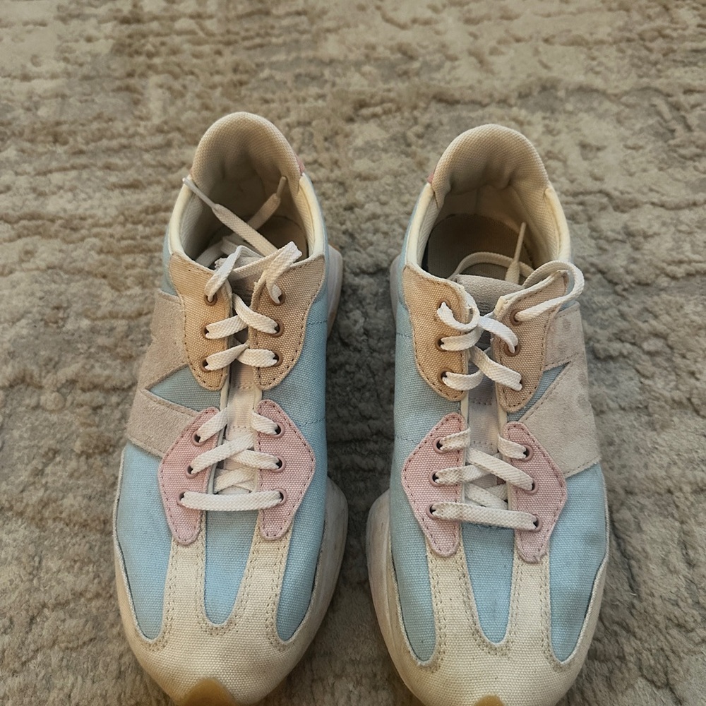 New Balance Pastel Sneakers with Pink Accents